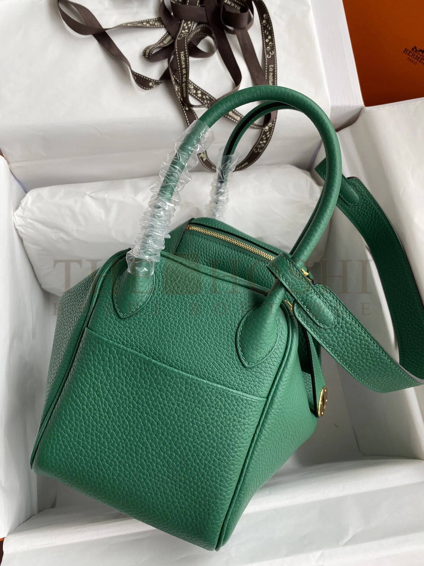 H**me5 Lindy 30 Handmade Bag In Malachite Clemence Leather Master Quality