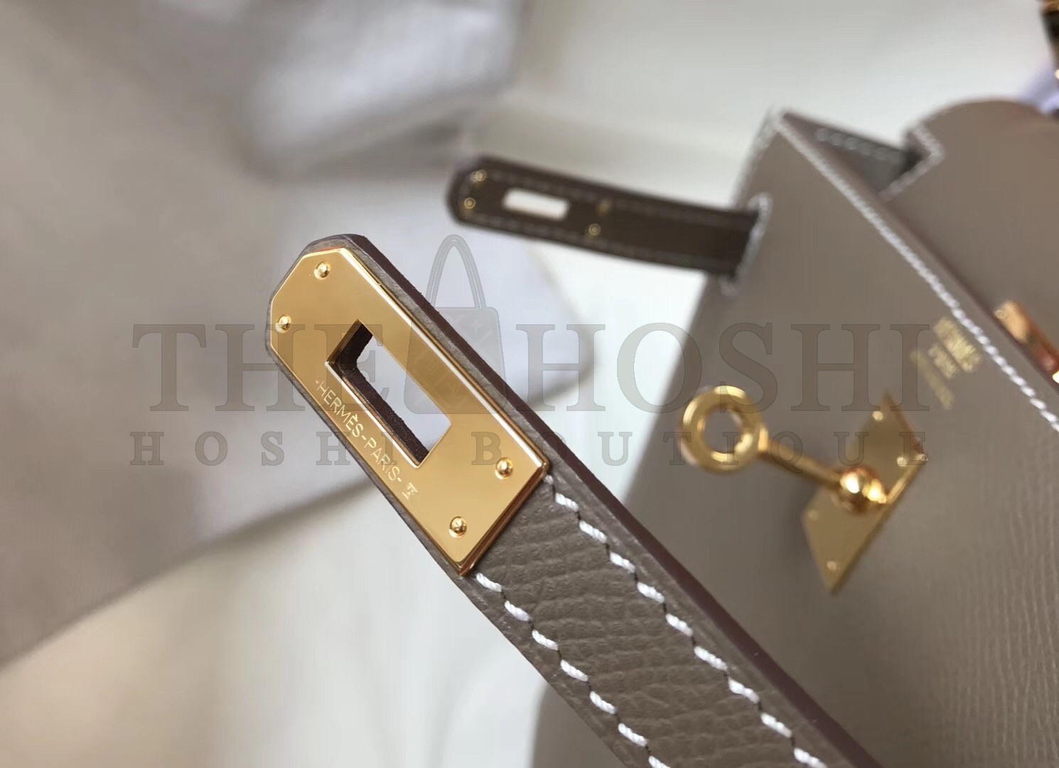 H**me5 Kelly 25cm Sellier Bag In Taupe Epsom Leather Master Quality