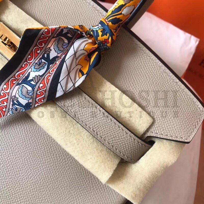 H**me5 Tourterelle Birkin 30cm Epsom Handmade Bag Master Quality