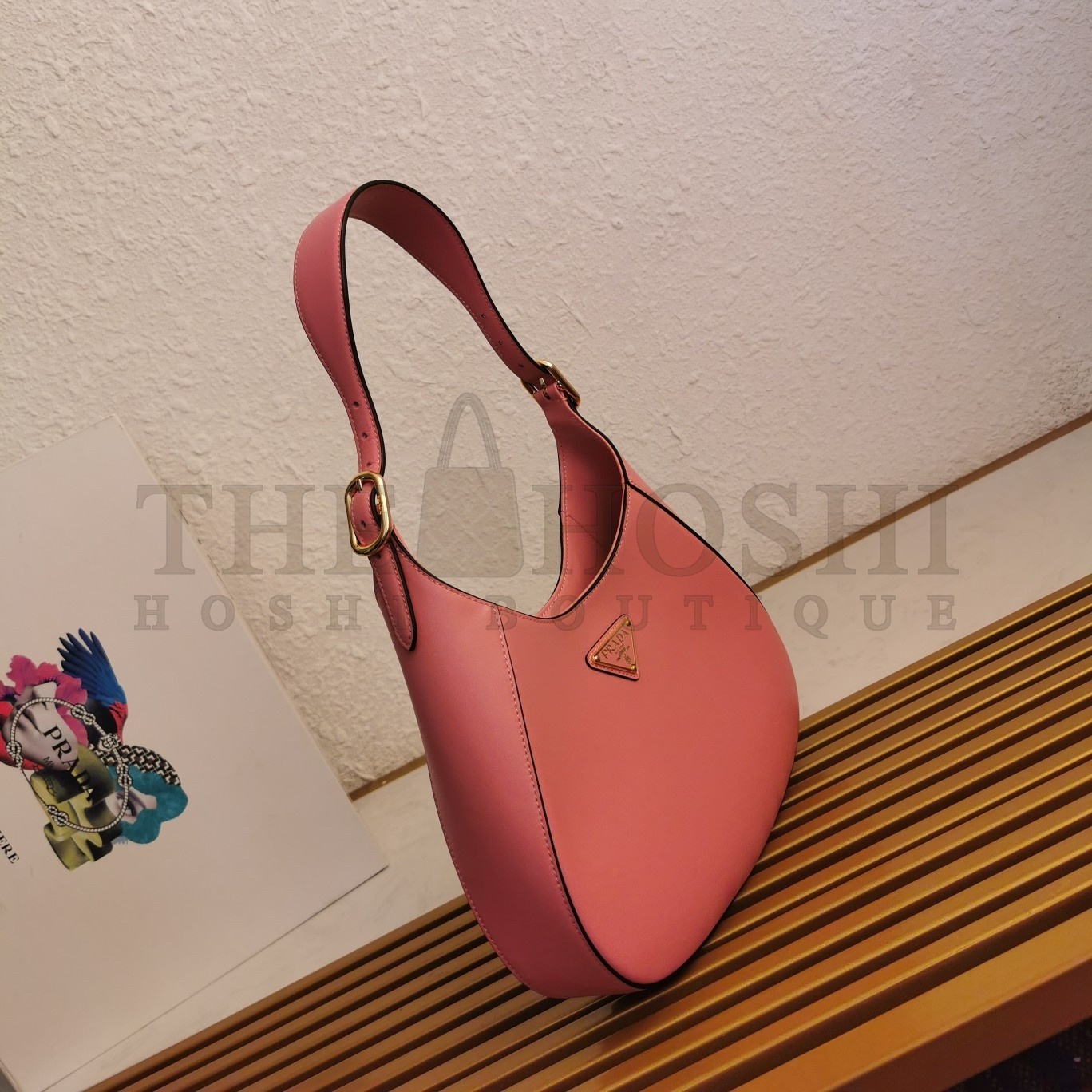 Pra*a Shoulder Bag in Pink Leather Master Quality