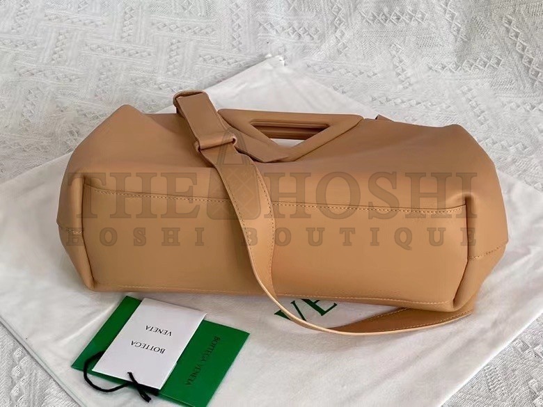 B0tt*ga Ven*ta Medium Point Top Handle Bag In Beige Leather Master Quality