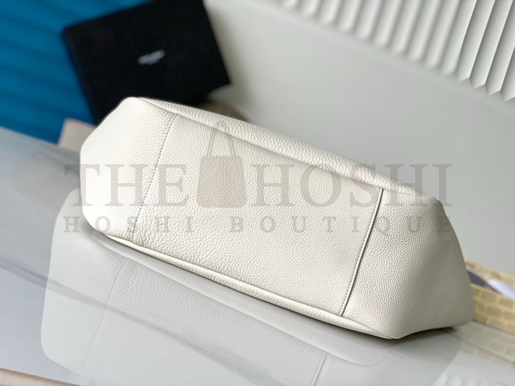 Sa1nt Lau*nt LE 5 A 7 Bea Tote Bag in White Grained Leather Master Quality