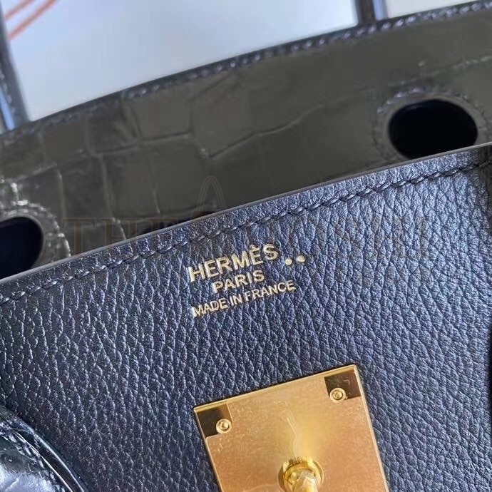 H**me5 Black Touch Birkin 30cm Bag Shiny Niloticus Crocodile Skin Master Quality