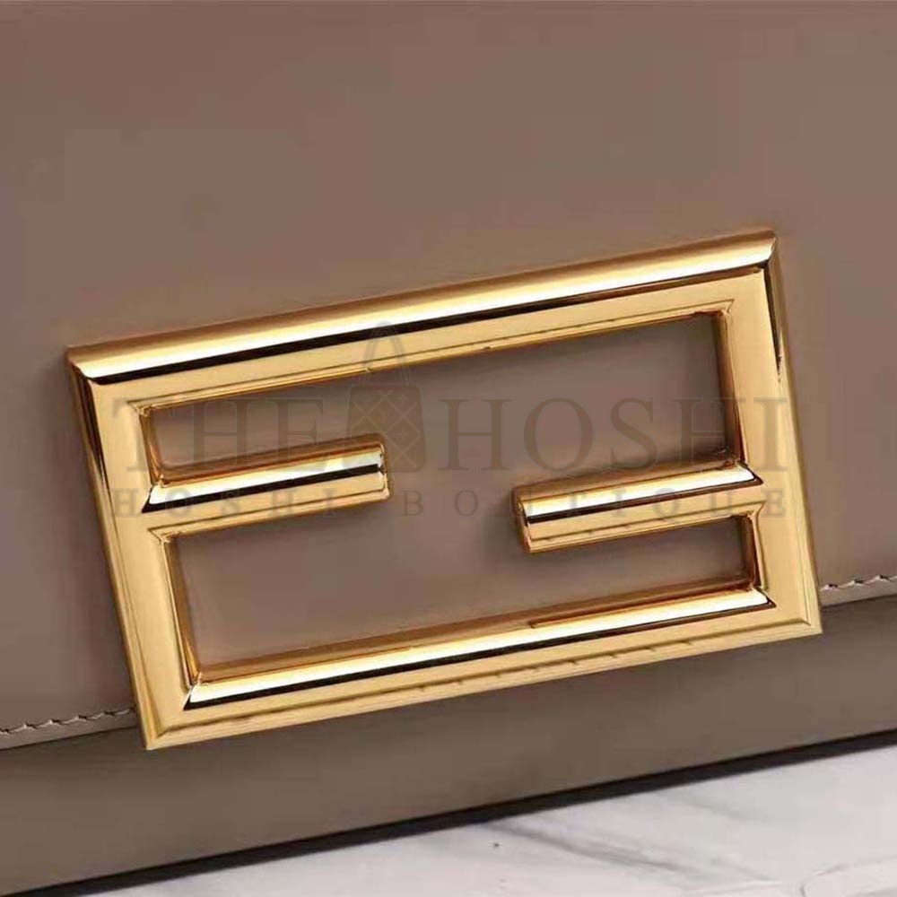 F**di Women Wallet on Chain with Pouches Leather Mini-Bag-Brown Master Quality