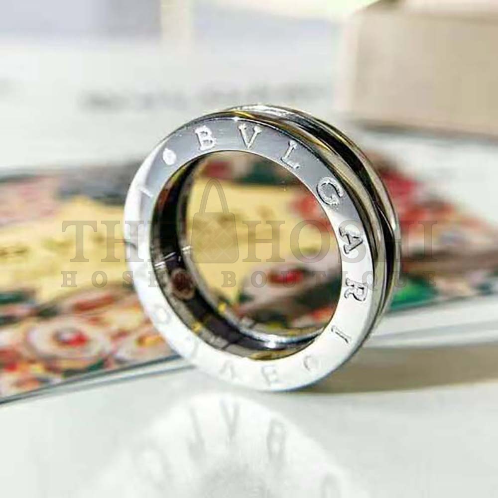 Bv1g*ai Women Save the Children One-band Sterling Silver Ring with Black Ceramic Master Quality