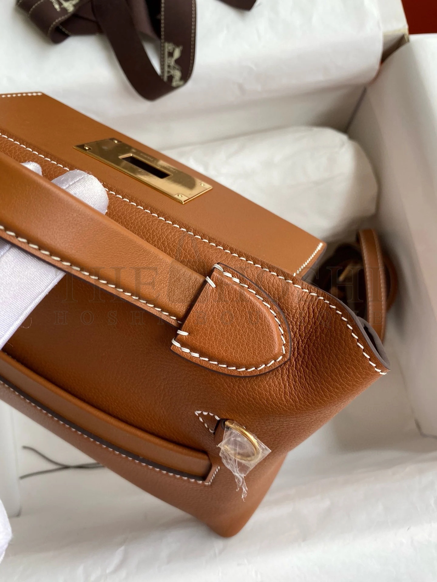 H**me5 24/24 Mini 21 Handmade Bag in Gold Evercolor Leather Master Quality