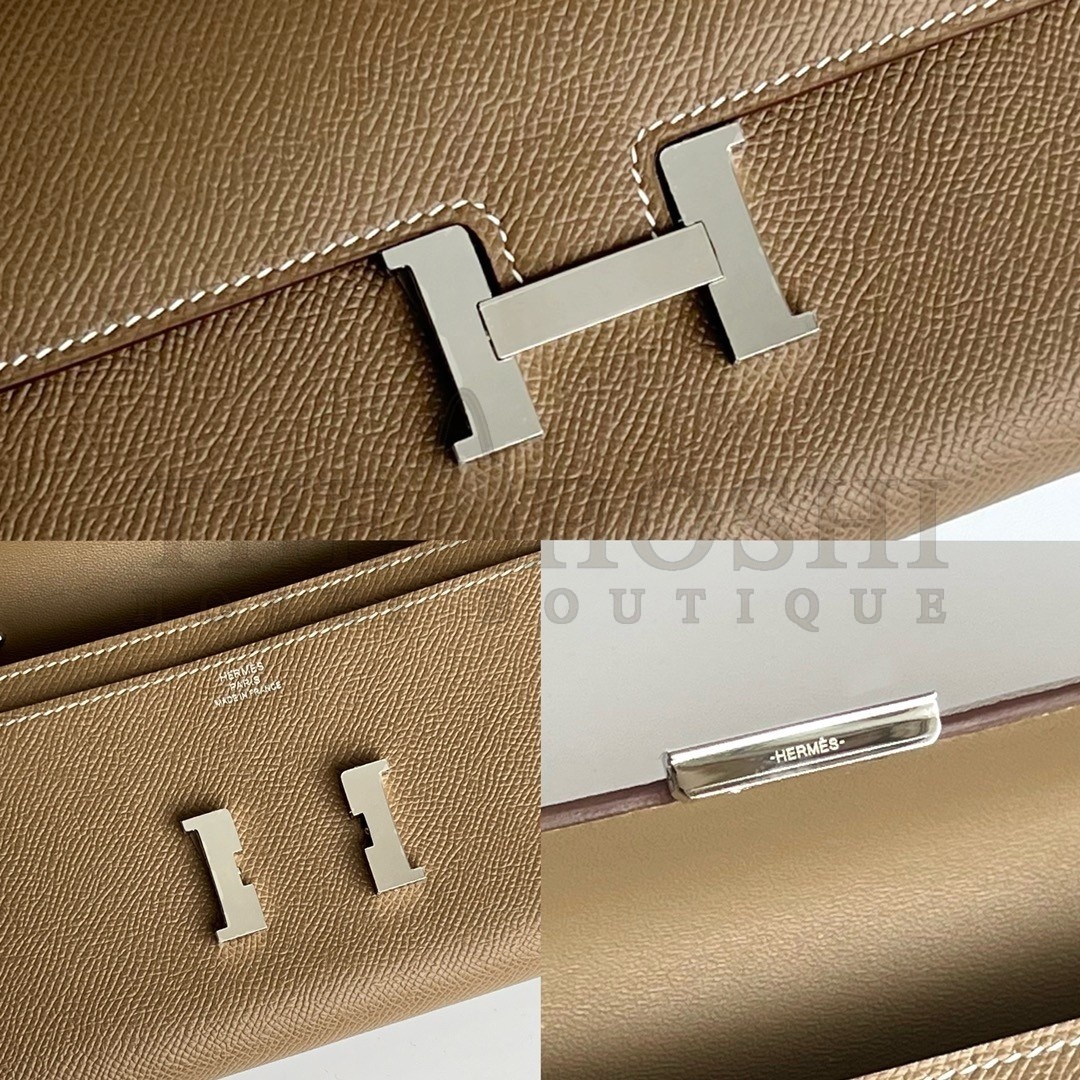 H**me5 Constance To Go Wallet in Taupe Epsom Calfskin Master Quality