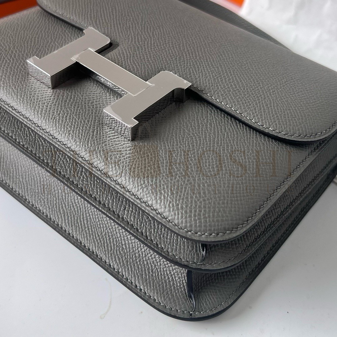 H**me5 Constance 18 Handmade Bag In Gris Meyer Epsom Calfskin Master Quality