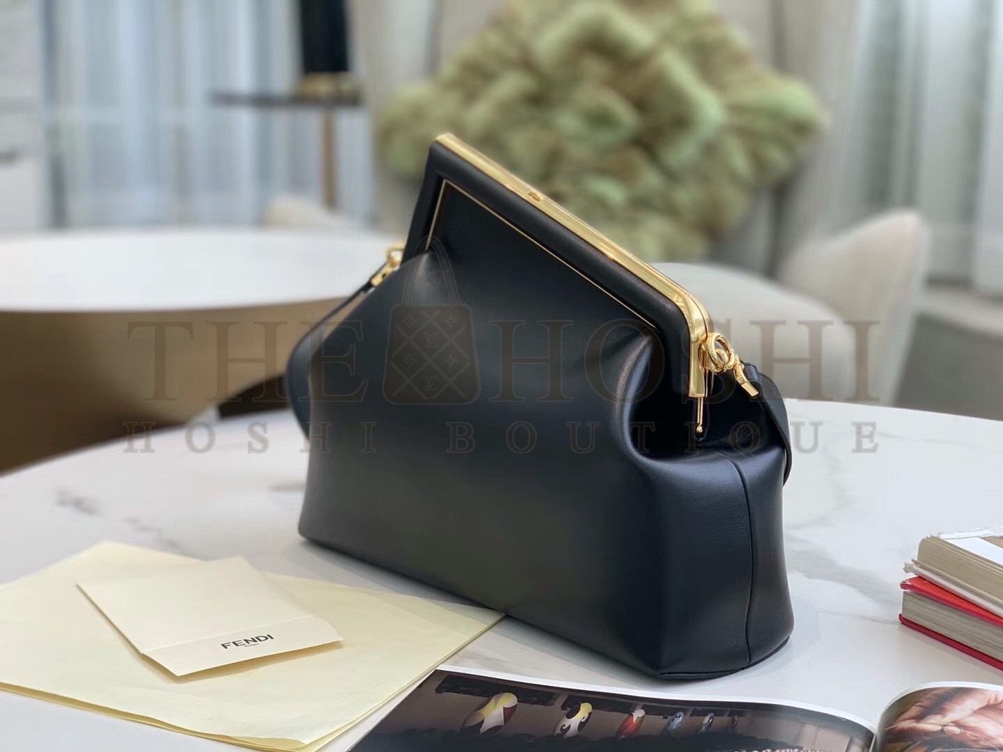 F**di First Medium Bag In Black Nappa Leather Master Quality