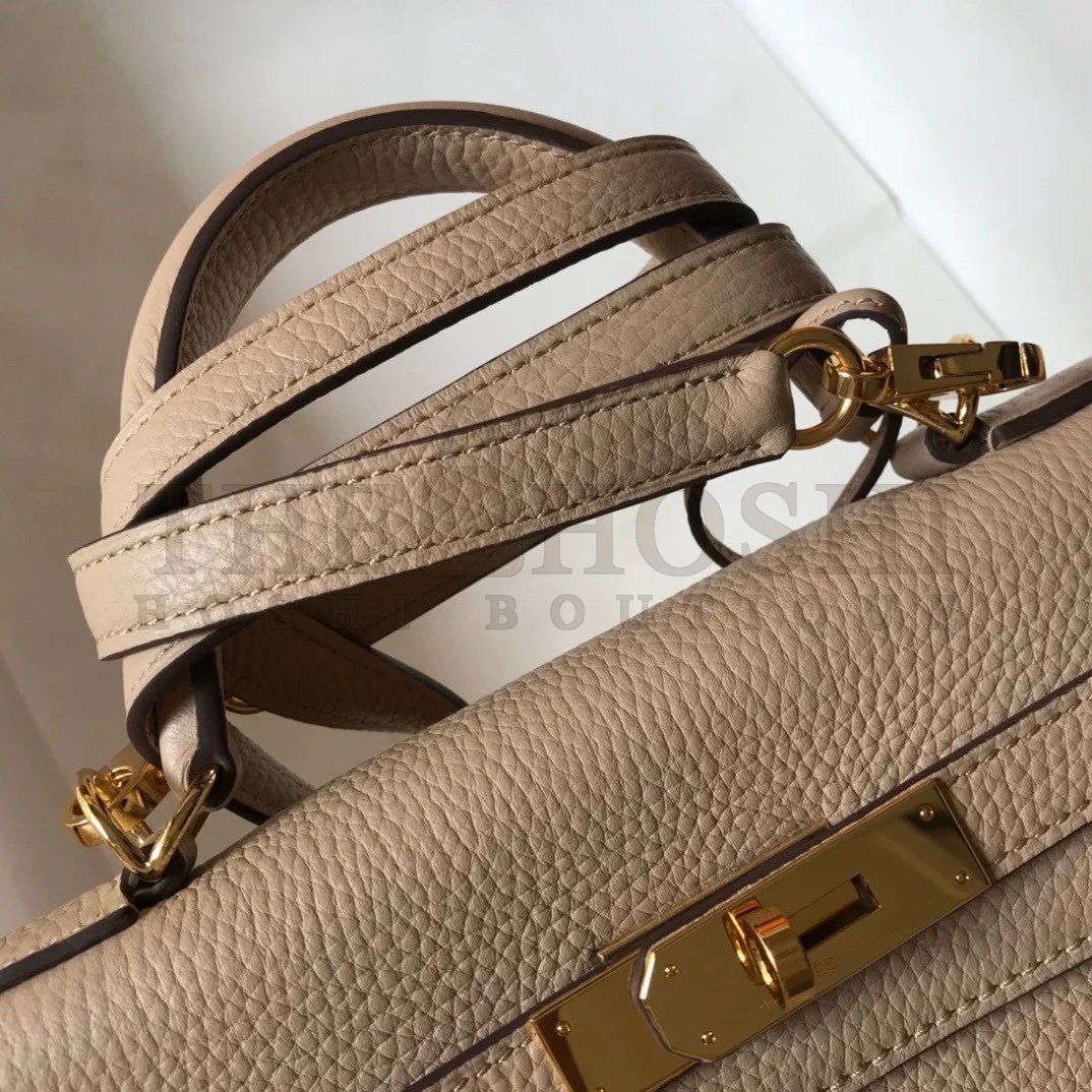 H**me5 Kelly 25cm Retourne Bag in Trench Clemence Leather GHW Master Quality