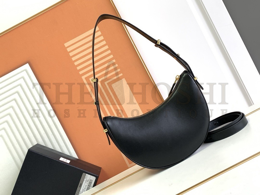 Pra*a Arque Shoulder Bag in Black Leather Master Quality