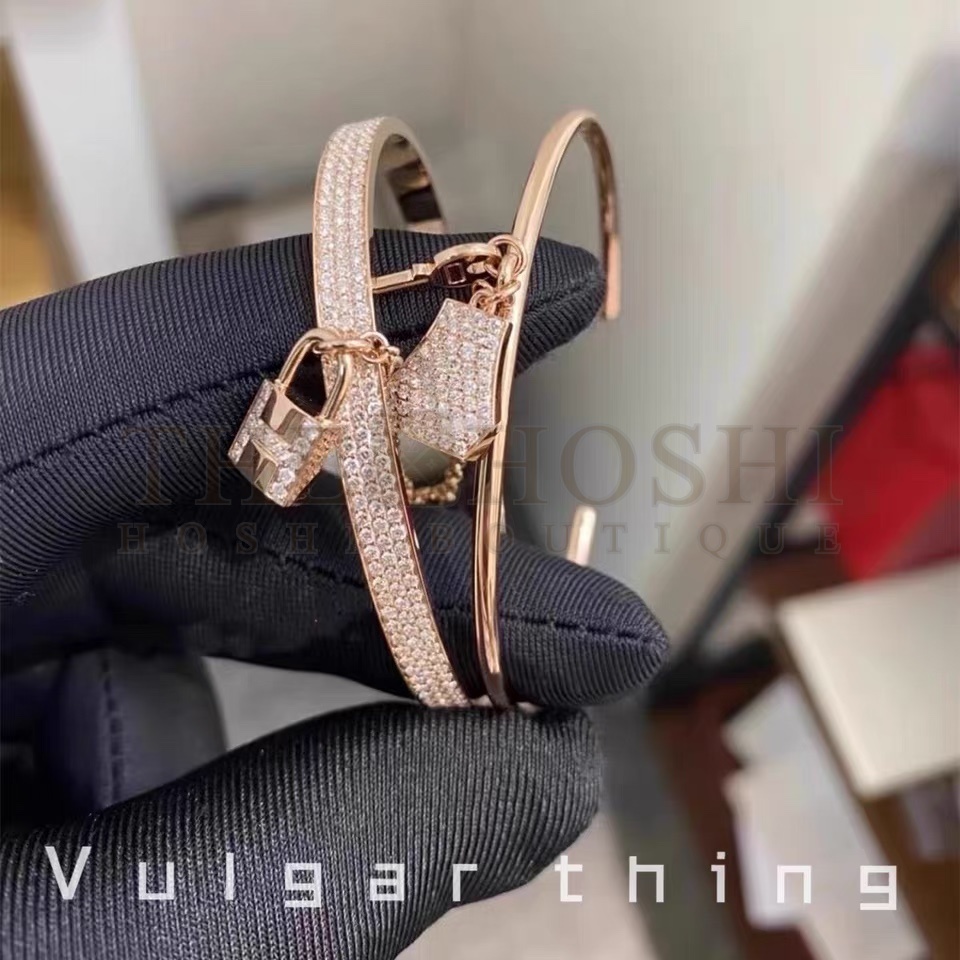 H**me5 Kelly Clochette Double Cuff Bracelet, D1am0nds, Three Colors Master Quality