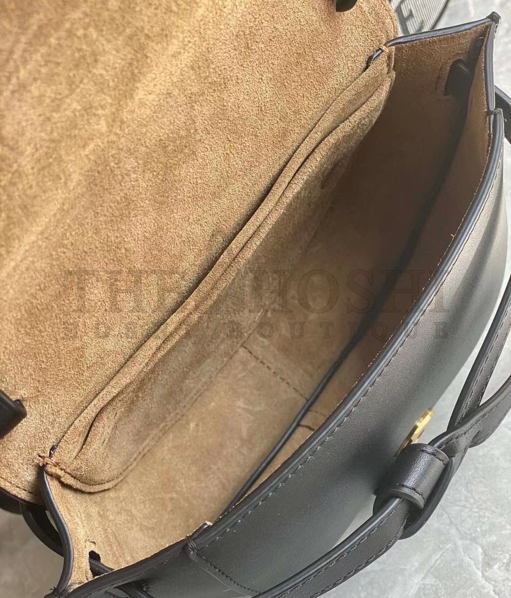 L0ew* Gate Dual Mini Bag In Black Calfskin Master Quality