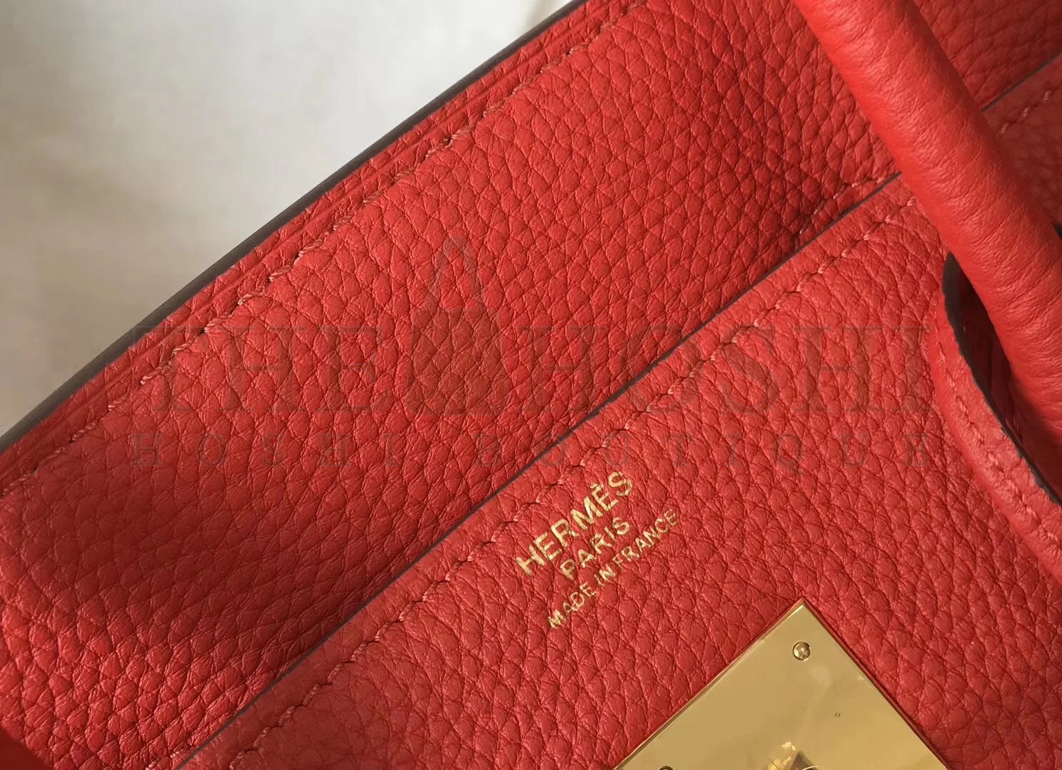 H**me5 Birkin 35 Bag in Red Clemence Leather with GHW Master Quality