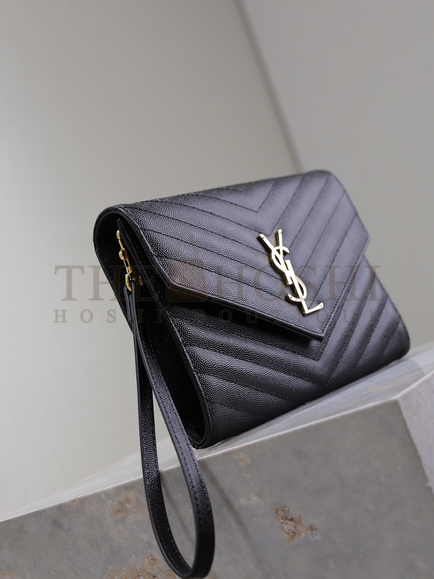 Sa1nt Lau*nt Le Cassandre Clutch – Black Quilted Lambskin – Gold Y51 Logo – Size: 21 × 6 × 3 cm – Model: 617662 Master Quality