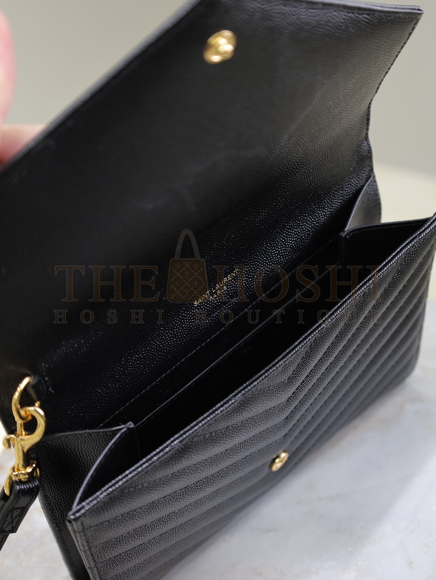 Sa1nt Lau*nt Le Cassandre Clutch – Black Quilted Lambskin – Gold Y51 Logo – Size: 21 × 6 × 3 cm – Model: 617662 Master Quality