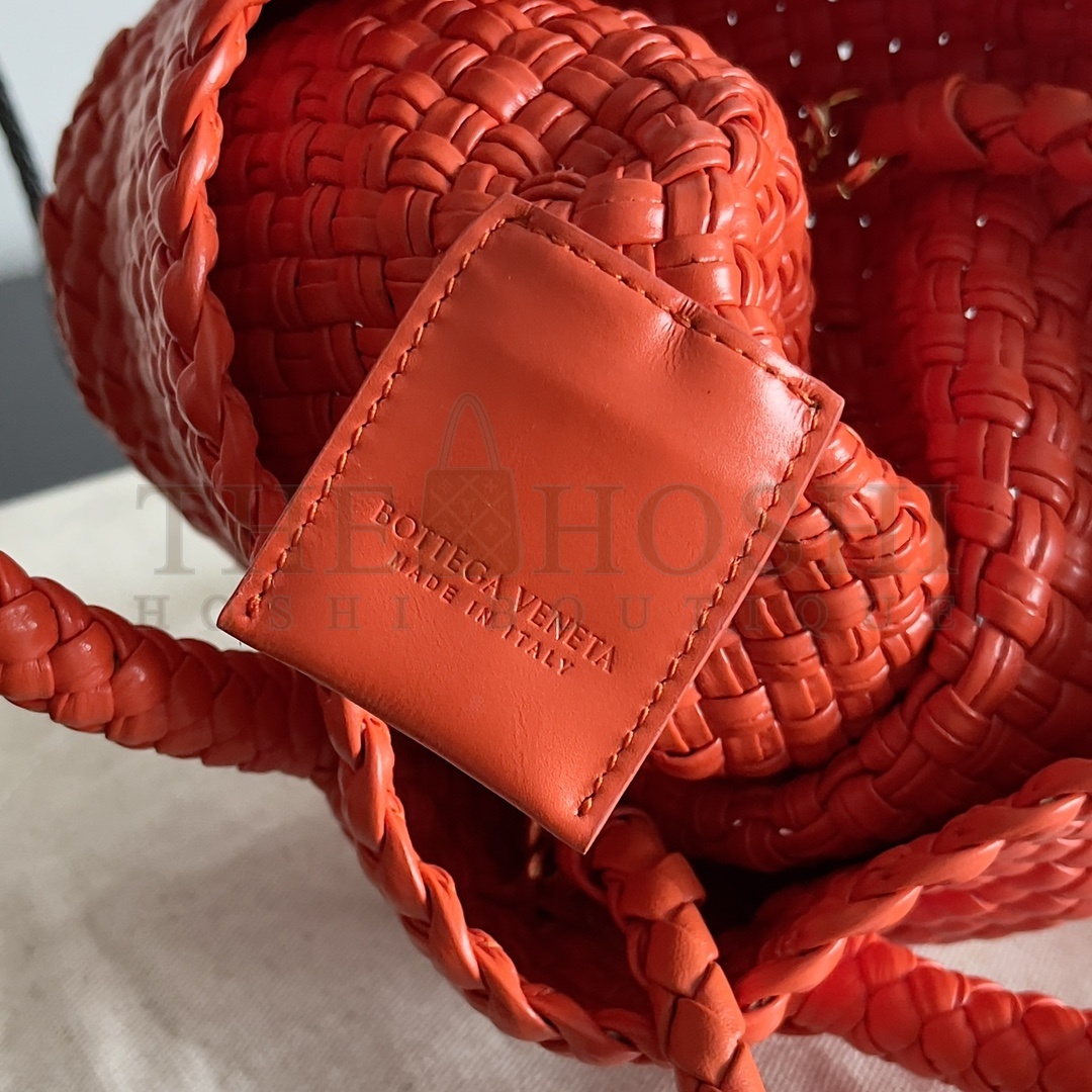 B0tt*ga Ven*ta BV TOSCA Mini Intrecciato Woven Leather Handbag Red 20x15.5x7cm Master Quality