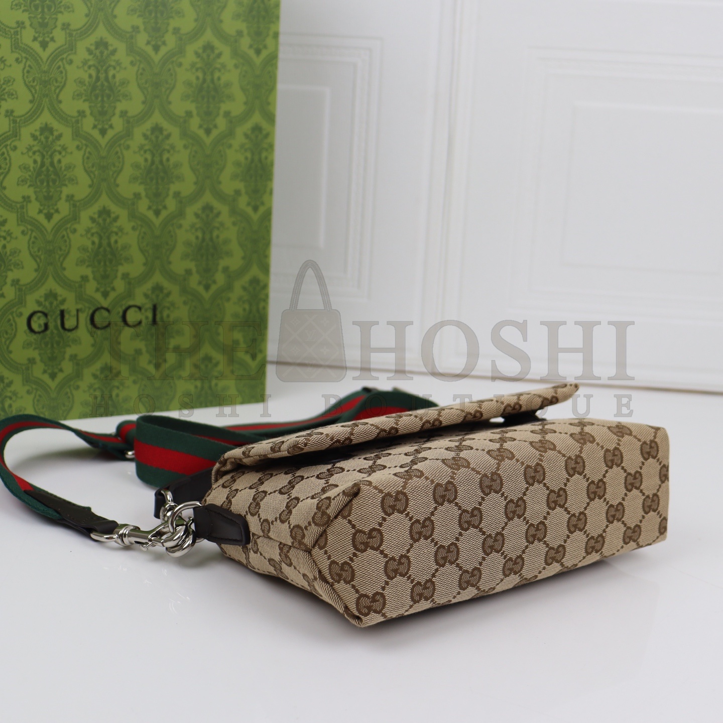 Gvc*1 GG Svp*me Canvas Shoulder Bag Beige Coffee 19x15x7cm 821617 Master Quality