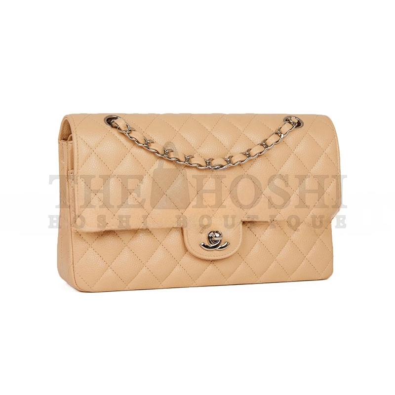 Ch**el CAVIAR QUILTED MEDIUM CLASSIC DOUBLE FLAP 1541024 (25*15*7cm) Master Quality