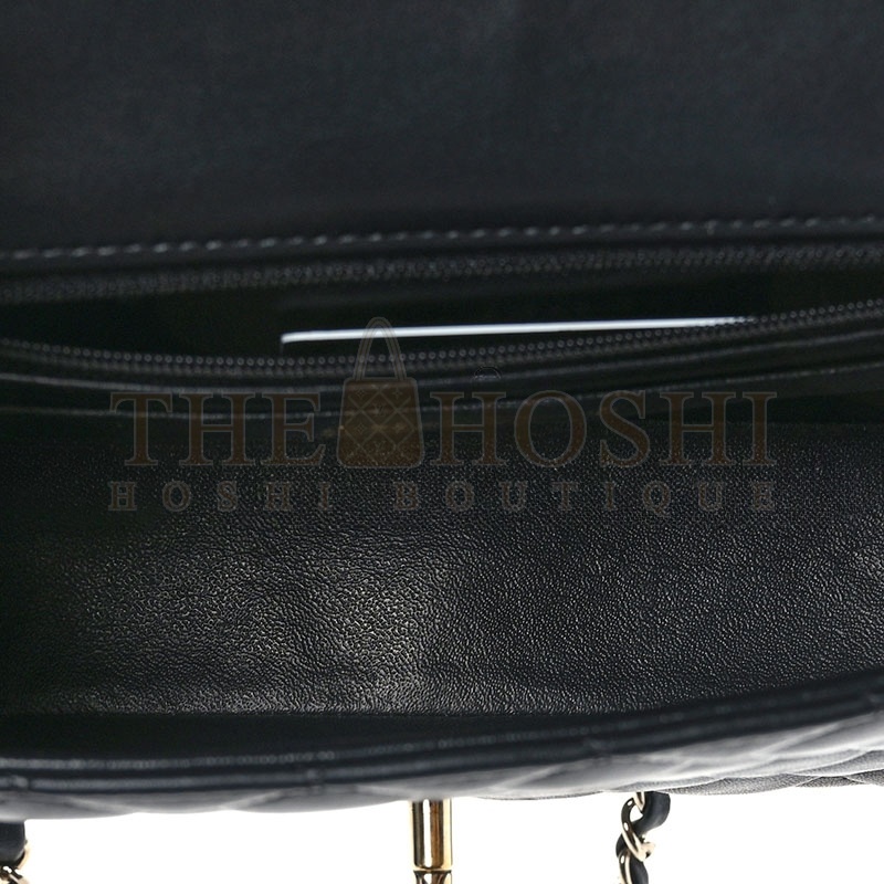 Ch**el LAMBSKIN QUILTED MINI FLAP BAG 1242244 (20*12*6cm) Master Quality