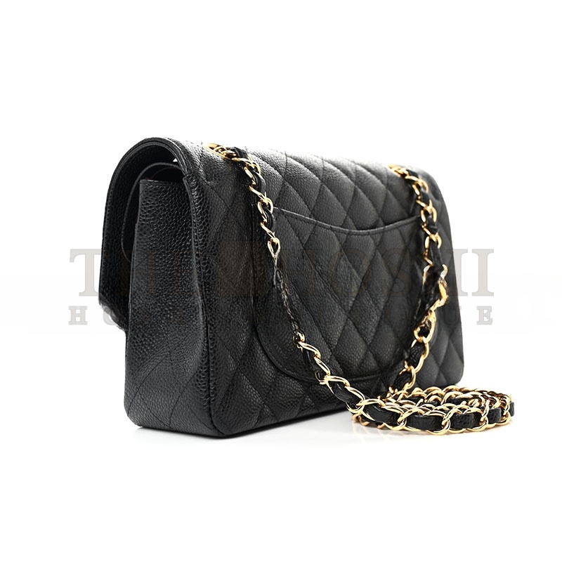 Ch**el CAVIAR QUILTED SMALL DOUBLE FLAP 1635765 (23*14*6cm) Master Quality
