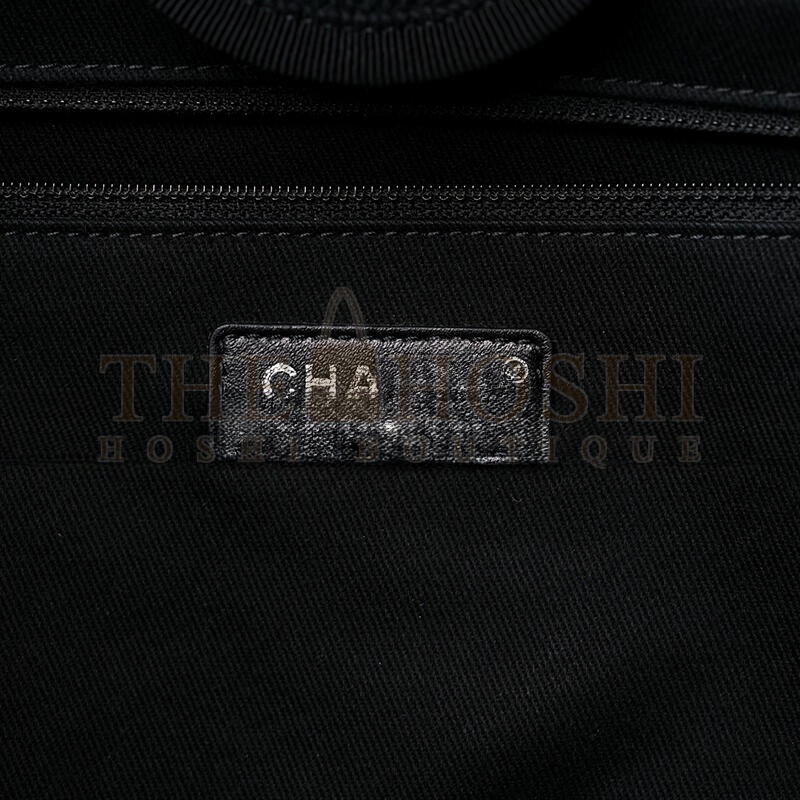 Ch**el CANVAS PEARL MEDIUM DEAUVILLE TOTE BLACK A57067 (33*28*16cm) Master Quality