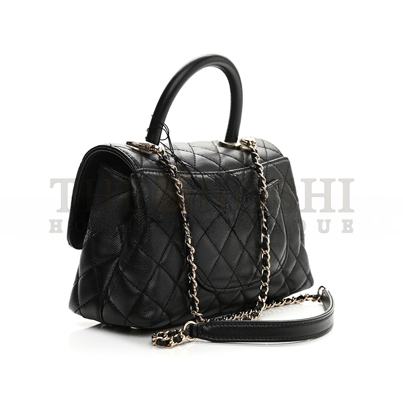 Ch**el CAVIAR QUILTED MINI COCO HANDLE FLAP 1124740 (23*14*9cm) Master Quality