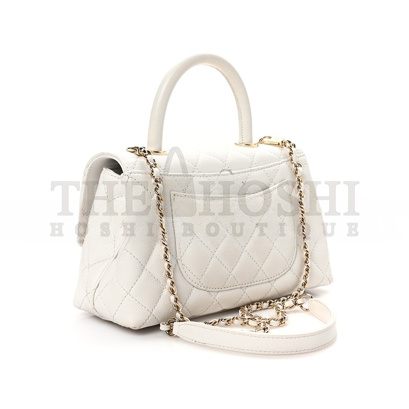 Ch**el CAVIAR QUILTED MINI COCO HANDLE FLAP A92990 (23*14*9cm) Master Quality