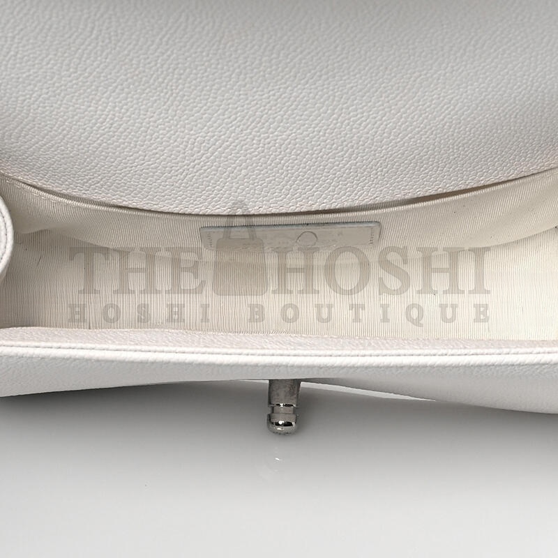 Ch**el CAVIAR QUILTED SMALL BOY FLAP WHITE A67085 B10211 10601 (20*12*8cm) Master Quality