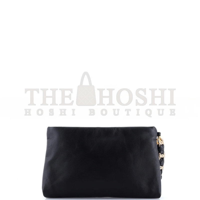 Ch**el CRYSTAL CC HANDLE WRISTLET POUCH LAMBSKIN AP4281 (24.5*16*2.5cm) Master Quality