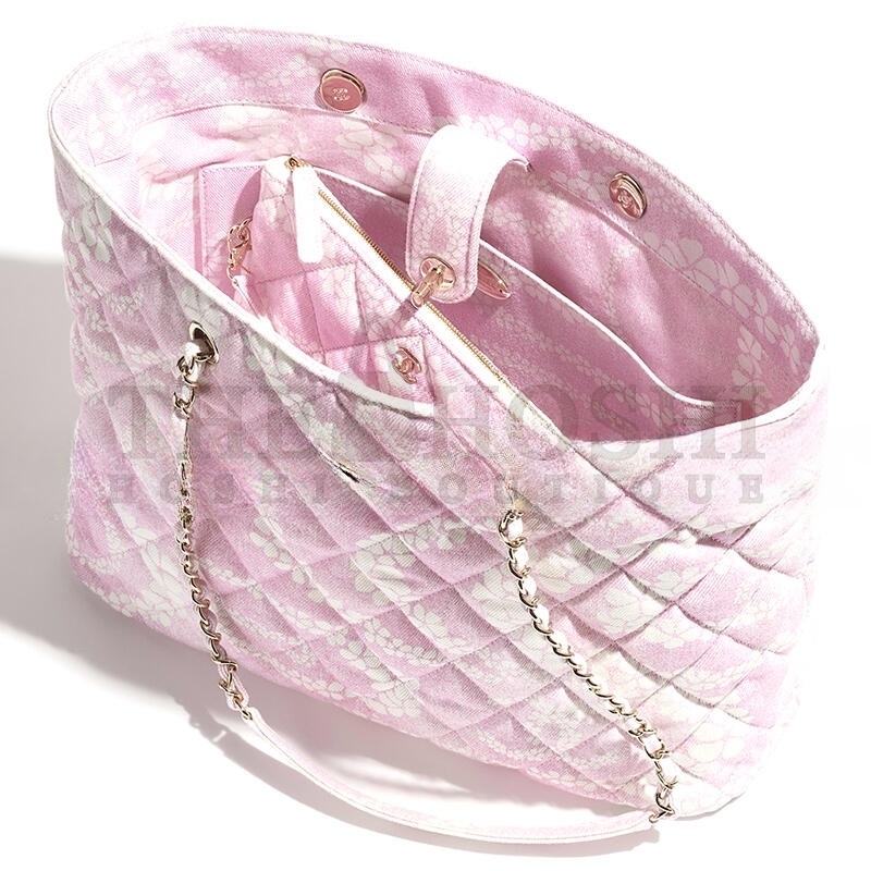 Ch**el COCO BEACH 2025 COLLECTION SHOPPING BAG PRINTED DENIM AS5429 (37*28.5*13cm) Master Quality