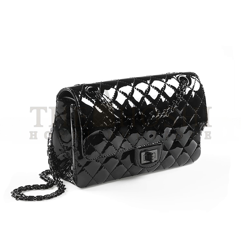 Ch**el 2.55 HANDBAG PATENT CALFSKIN A37586 (24*16*7.5cm) Master Quality