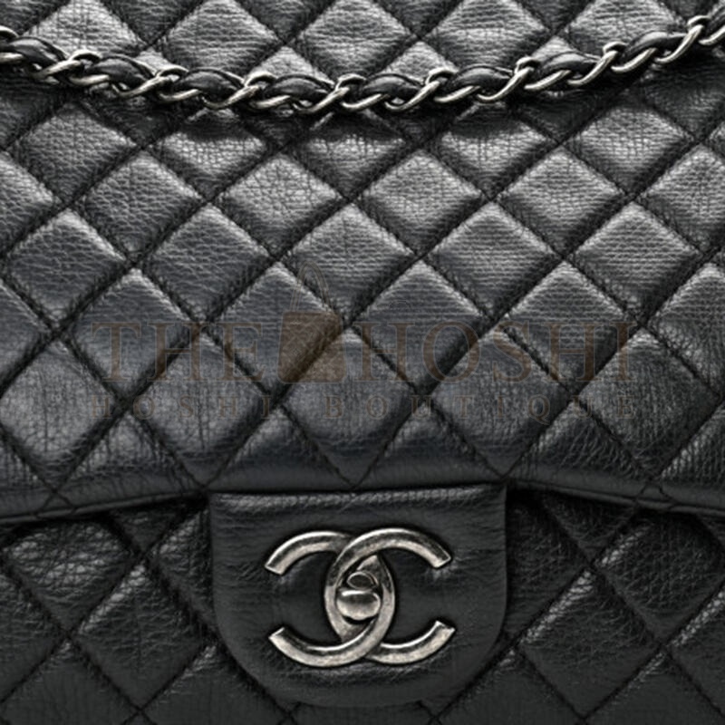 Ch**el XXL TRAVEL FLAP BAG BLACK 1065327 (45*28*15cm) Master Quality