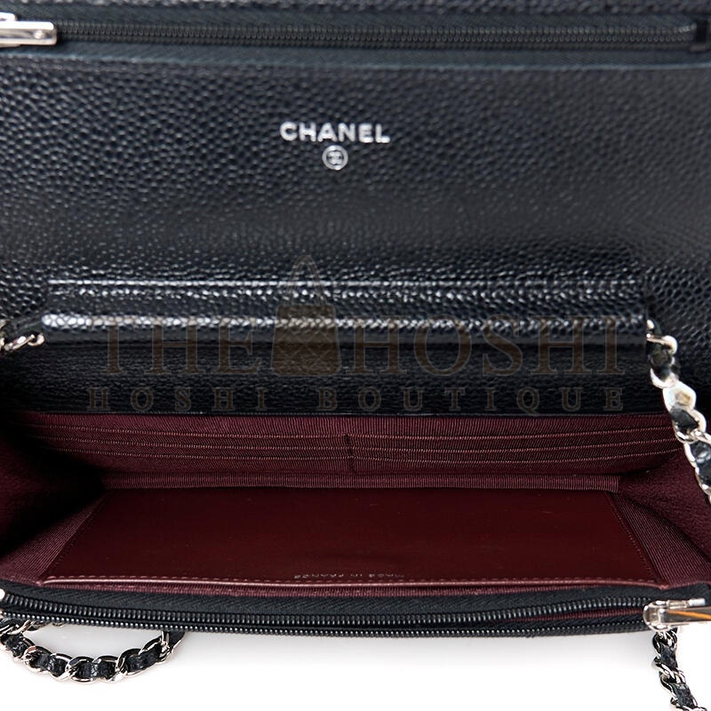 Ch**el CAVIAR QUILTED WALLET ON CHAIN WOC 1549553 (20*12*3cm) Master Quality