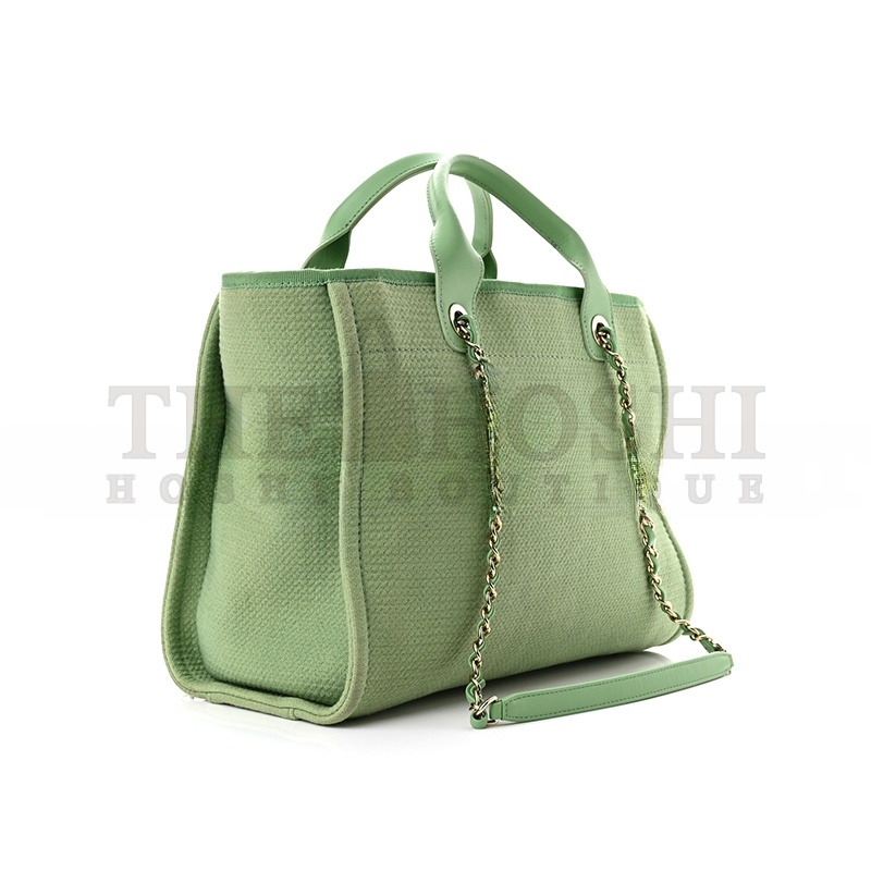 Ch**el MIXED FIBERS SMALL DEAUVILLE TOTE 1218564 (34*26*17cm) Master Quality