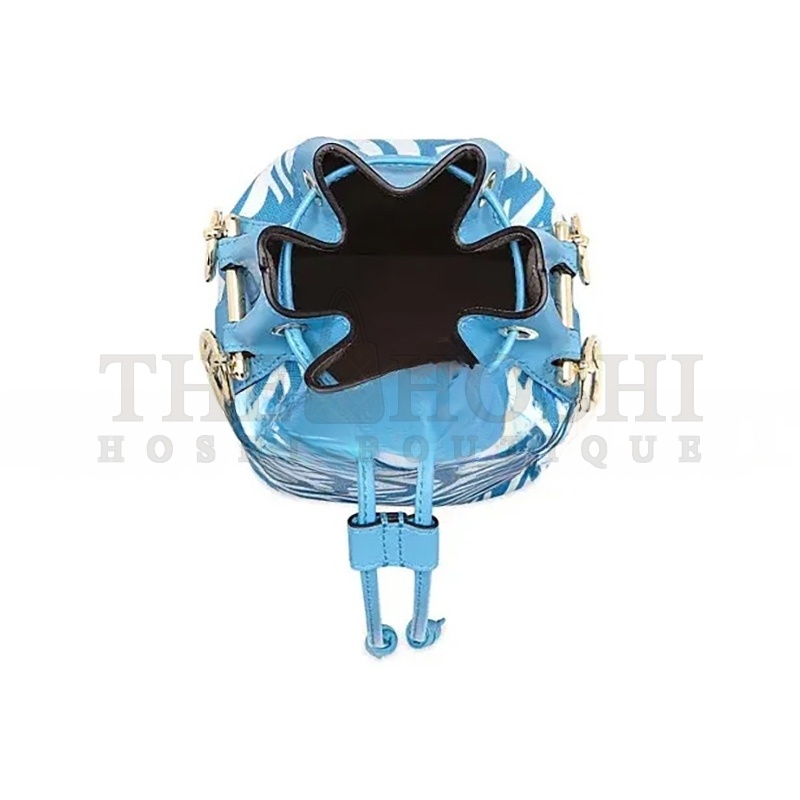 F**di BLUE GLAZED CANVAS MINI BAG 8BS010AFL1F1E8L (18*12*10cm) Master Quality