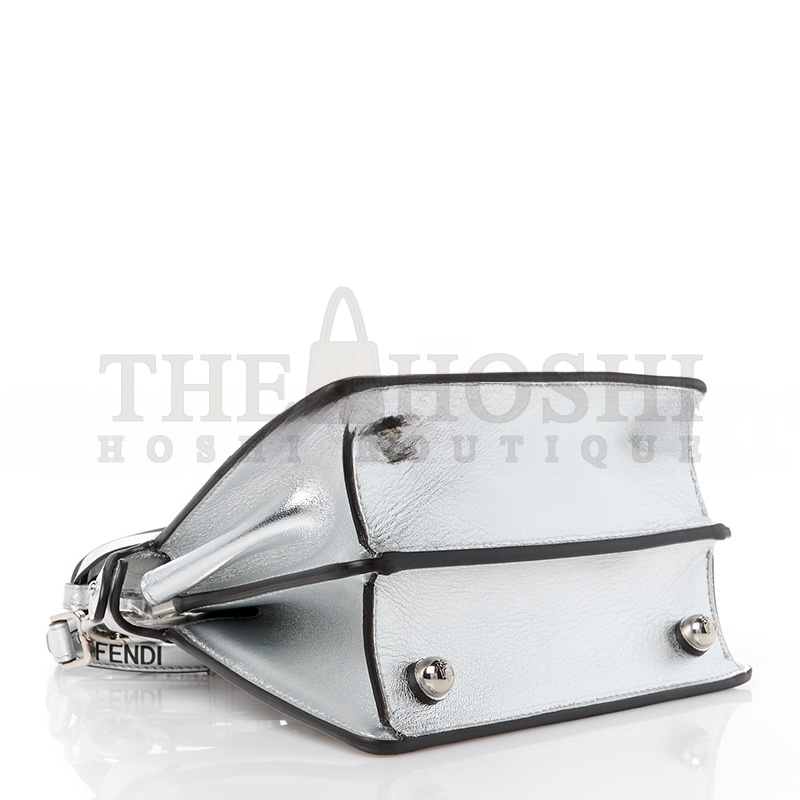 F**di X MARC JACOBS VITELLO CATALAN MIRROR PETITE PEEKABOO I SEE U SATCHEL ARGENTO (20*15*11cm) Master Quality