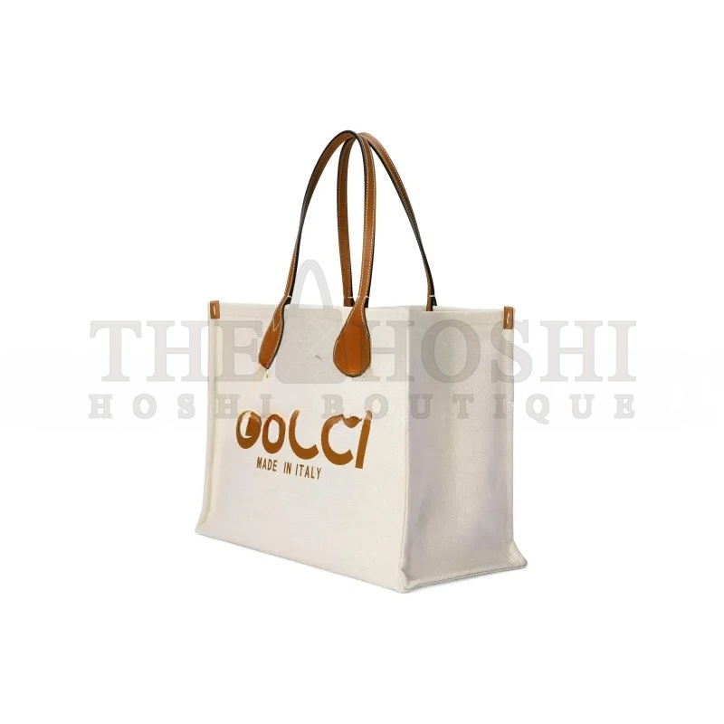 Gvc*1 PRINT TOTE BAG NEW BEIGE CANVAS 772176 (41*29*18cm) Master Quality