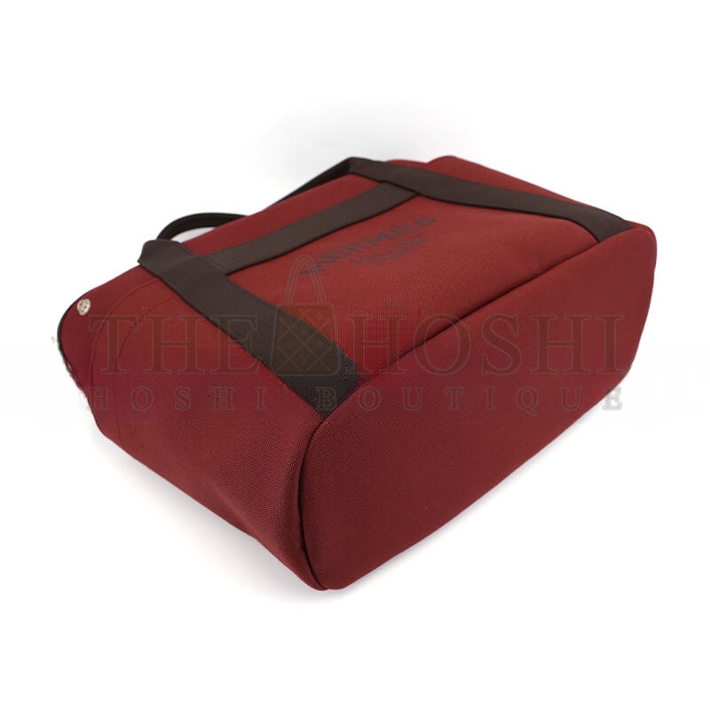 H**me5 MASTER SAC DE PANSAGE TOTE BAG 55 IN  ROUGE H CANVAS WITH SILVER BUCKLE (48*35*27cm) Master Quality