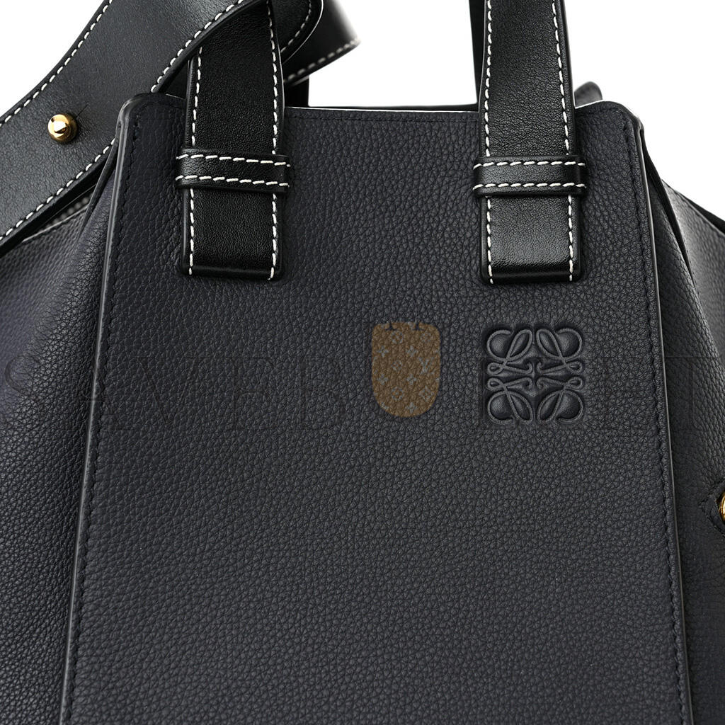 L0ew* CALFSKIN MEDIUM HAMMOCK SHOULDER BAG BLACK (33*31*17cm) Master Quality