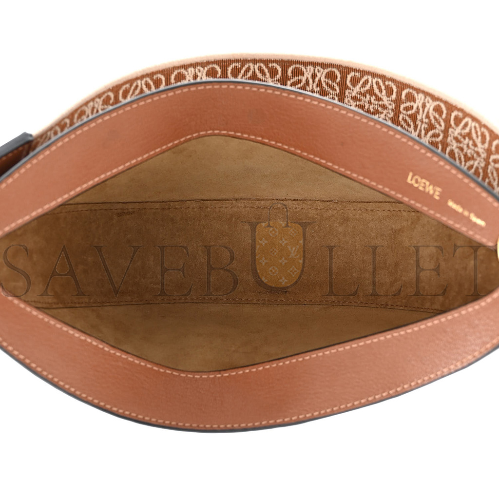 L0ew* SATIN CALFSKIN JACQUARD LUNA BAG PECAN (28*14*6cm) Master Quality