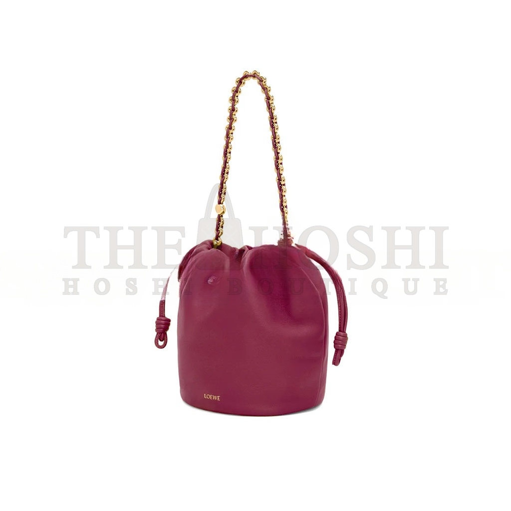 L0ew* FLAMENCO PURSE BUCKET IN MELLOW NAPPA LAMBSKIN A411FPBX02-1048 (32*24*17cm) Master Quality