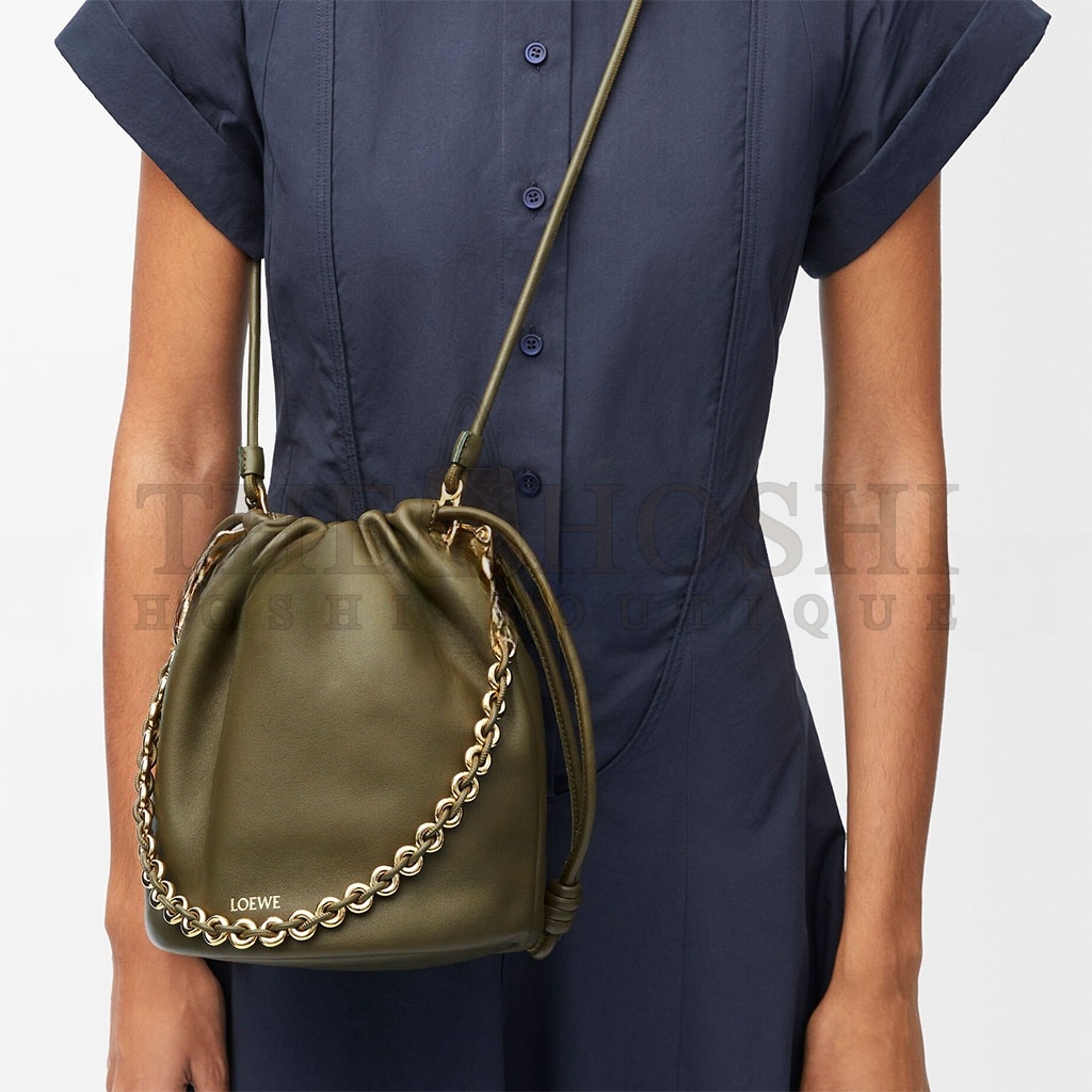 L0ew* FLAMENCO PURSE BUCKET IN MELLOW NAPPA LAMBSKIN 0011091584 (32*24*17cm) Master Quality