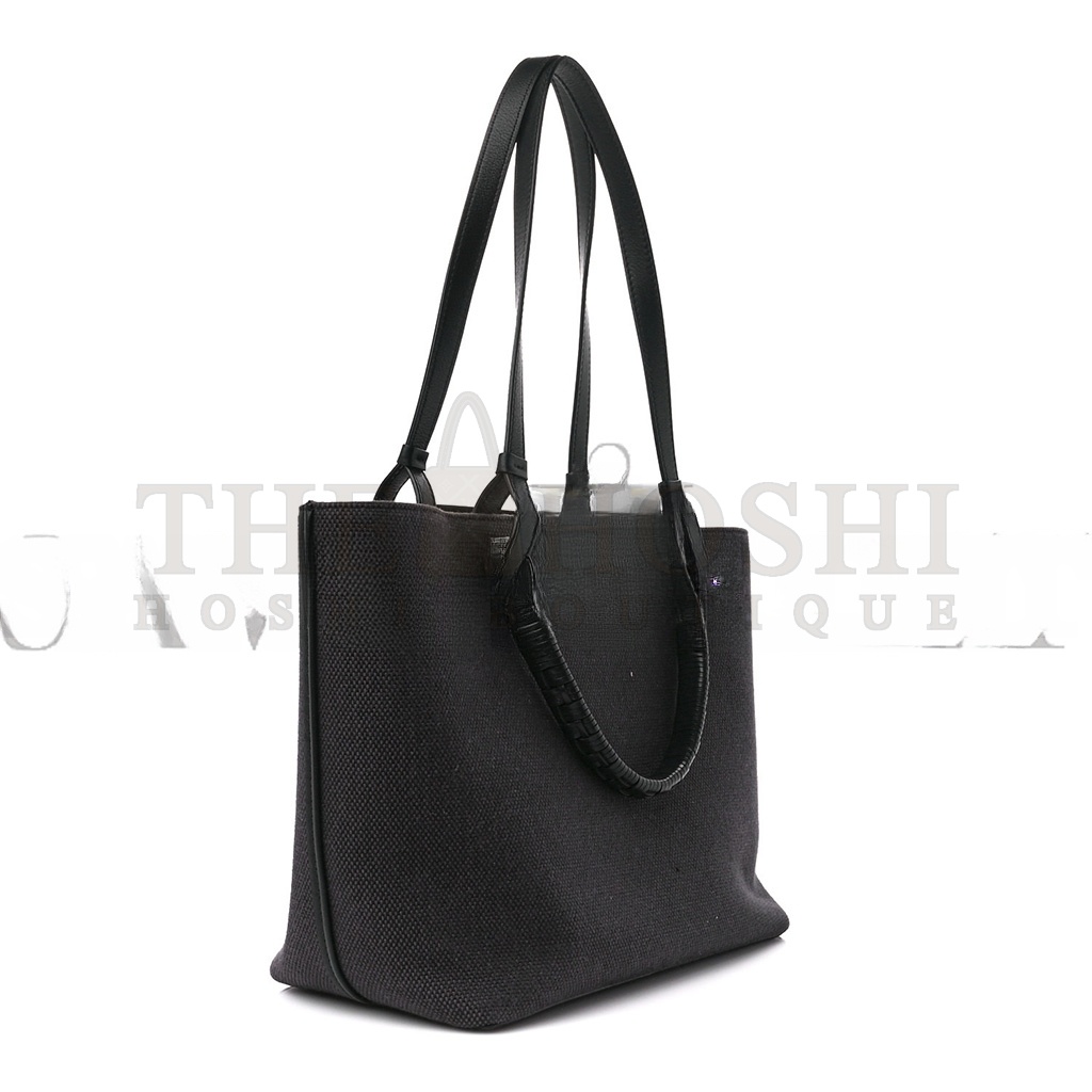 L0ew* CANVAS CALFSKIN MEDIUM ANAGRAM TOTE ANTHRACITE (32*30*17cm) Master Quality