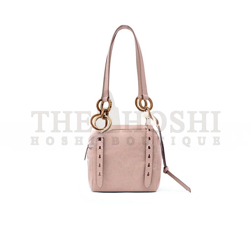 Pra*a DANGLE LEATHER TOP-HANDLE MINI-BAGPOWDER PINK (14.5*14*13.5cm) Master Quality