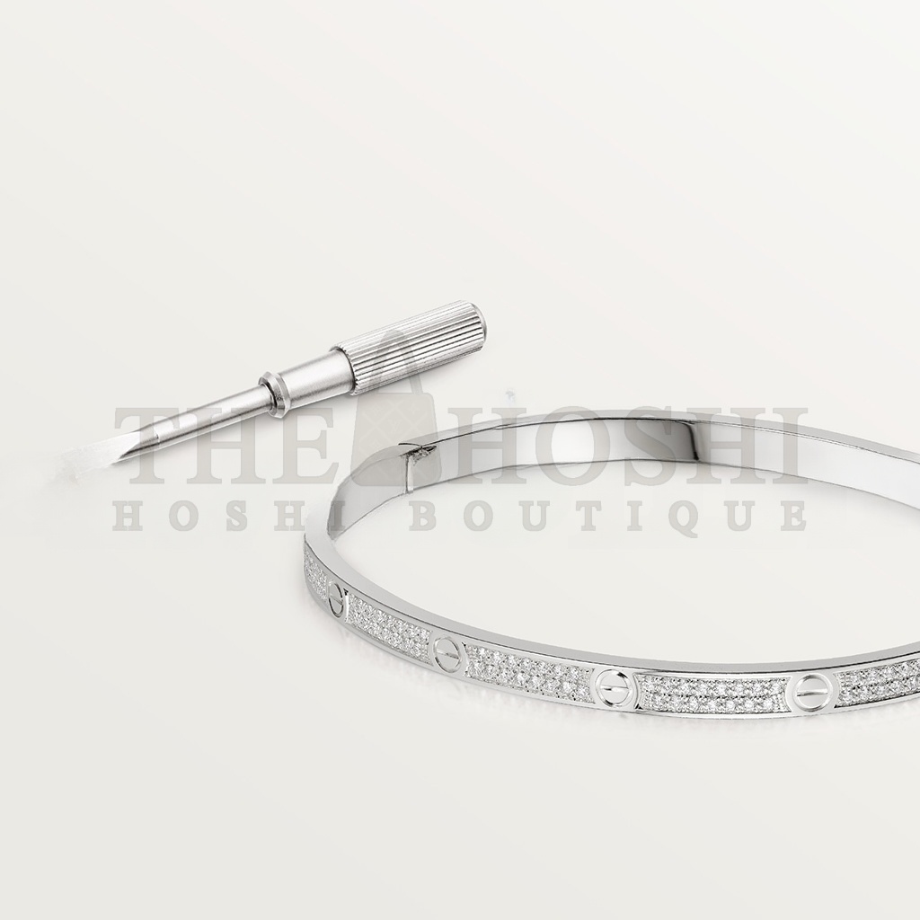 Ca*t1er LOVE BRACELET, SMALL MODEL, PAVED N6710817 Master Quality