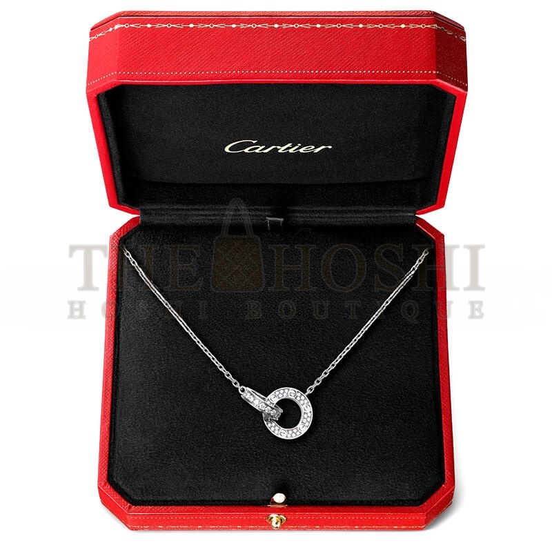 Ca*t1er LOVE NECKLACE, PAVED B7216300 Master Quality