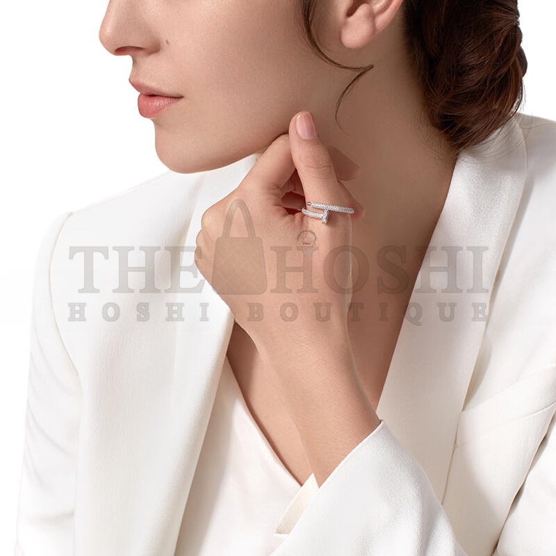 Ca*t1er JUSTE UN CLOU RING, CLASSIC MODEL, PAVED N4748700 Master Quality