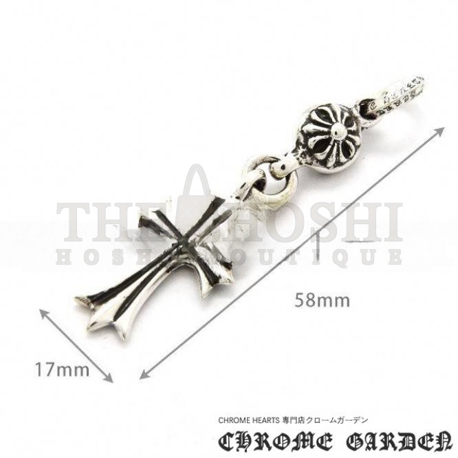 Ch*0me He**ts CROSS WITH ONE SILVER BALL CHARM(Pendant Only) Master Quality