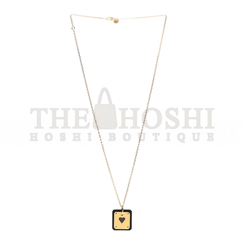 H**me5 GOLD PLATED SWIFT AS DE COEUR NECKLACE BLACK Master Quality